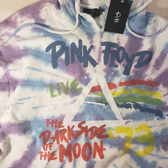 NWT Women's Pink Floyd Tie Dye Hoodie - Picture 2 of 4